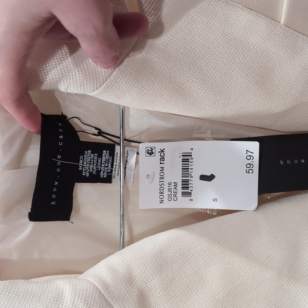 know.one.cares NWT white/cream double button jacket - Picture 4 of 5